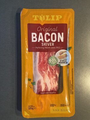 front en.12.400.jpg Tulip Bacon i skiver, frisk kødvare