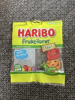 front en.3.400 46.jpg Haribo Fruktilurer Sour frugtgummier