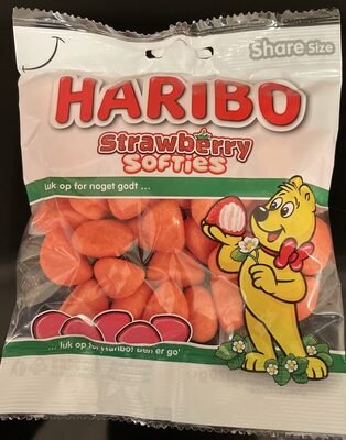 front en.4.400 10.jpg Haribo Strawberry Softies konfekture jordbær
