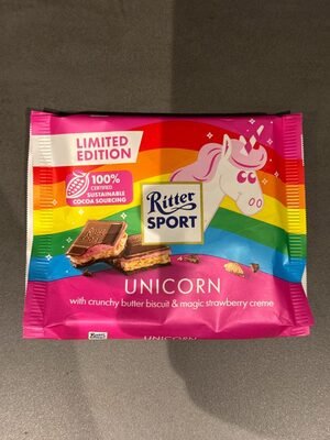 front en.7.400.jpg Ritter Sport Unicorn chokoladeprodukt