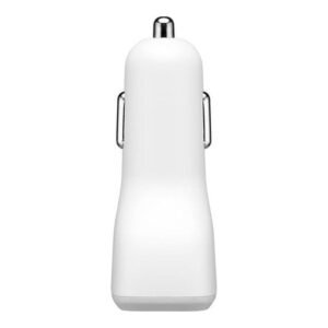 Biloplader dobbelt USB hvid