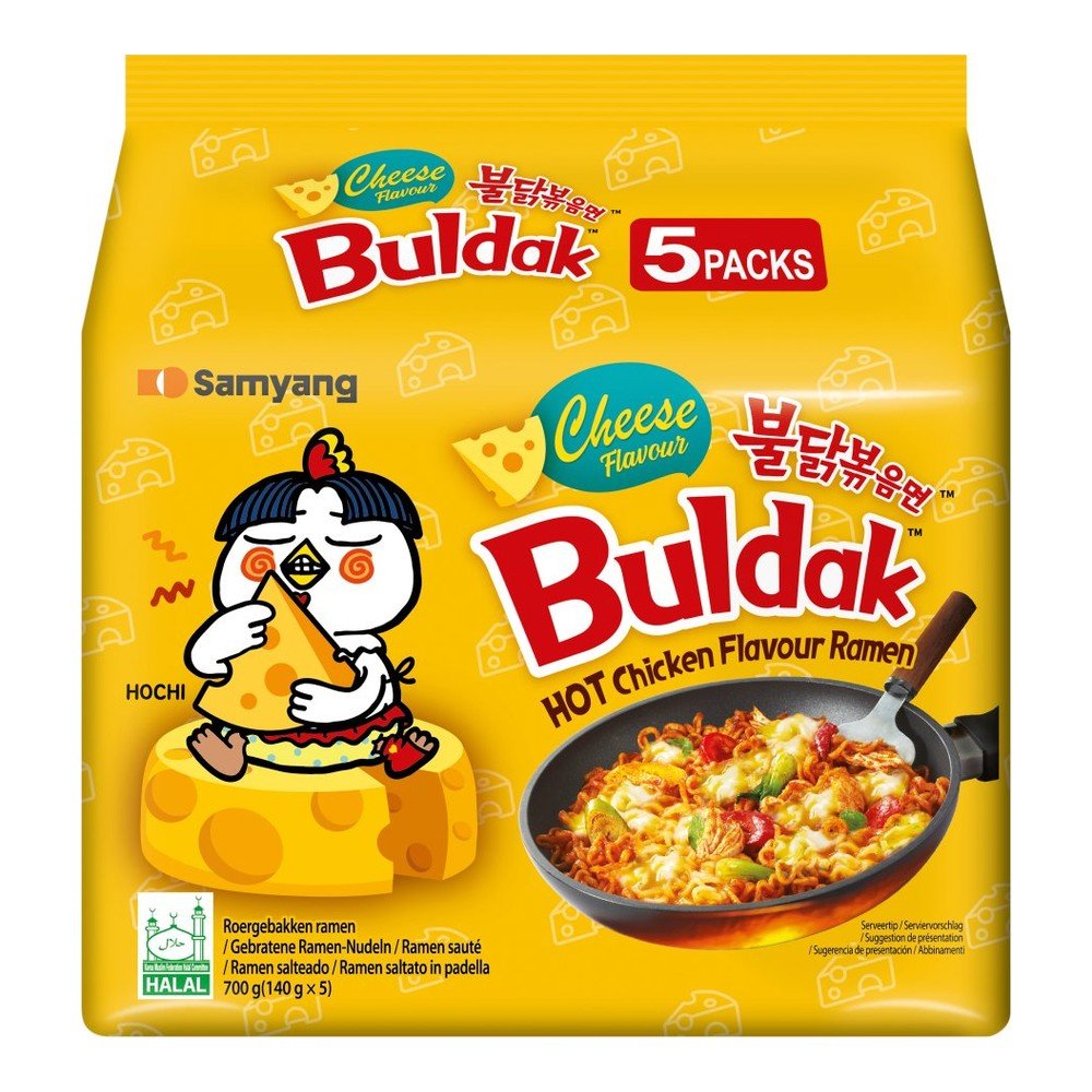 Buldak instant nudler 5 x 140 g