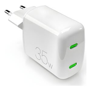 USB-oplader dobbelt hvid